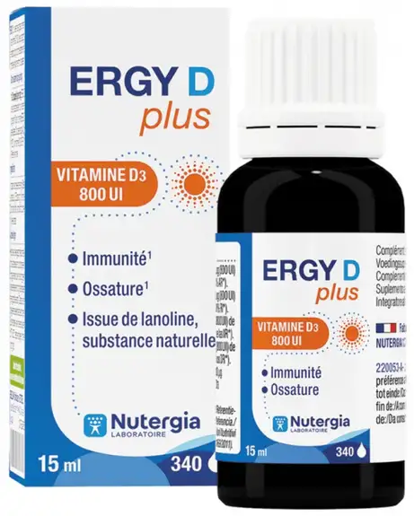 Nutergia Ergy D plus Vitamine D3 15ml