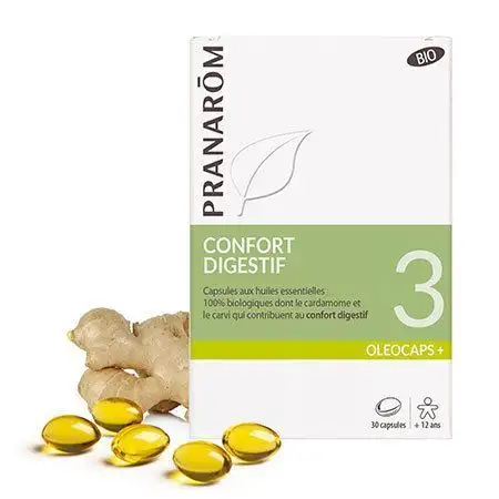 Pranarom bio confort digestif oléocaps+ 3- 30 capsules
