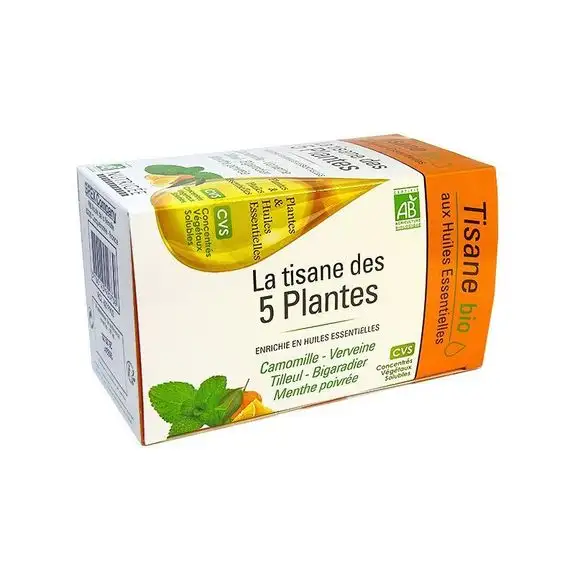 Nutrigée Tisane Bio 5 Plantes 20 sachets