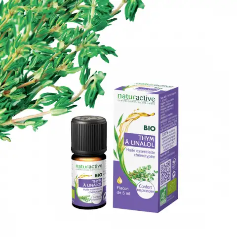 Anti gaspi 01/26 Naturactive Huile Essentielle Bio thym à linalol 5ml