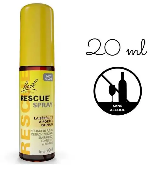 Rescue Spray Jour La Sérénité à Portée de Mains Sans Alcool 20 ml