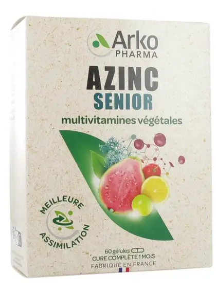 Arkopharma Azinc Senior Multivitamines Végétales 60 Gélules de Arkopharma / Azinc