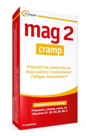 MAG 2 Cramp Magnésium Marin 30 Comprimés Cooper