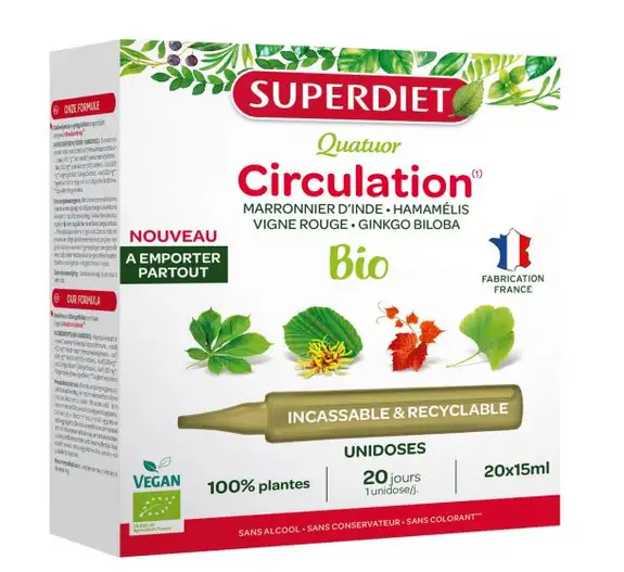 Superdiet Quatuor Circulation Bio 20 Unidoses