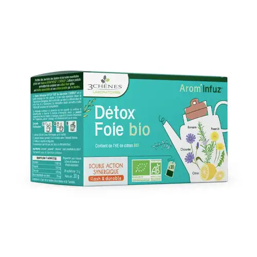 Tisane Detox Foie Bio 20 sachets 3 Chênes
