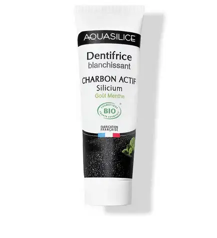 Aquasilice Dentifrice blanchissant bio charbon actif 75ml