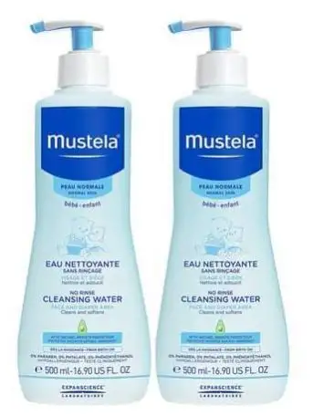Mustela Eau Nettoyante Sans Rinçage à l'Avocat 500 ml LOT DE 2