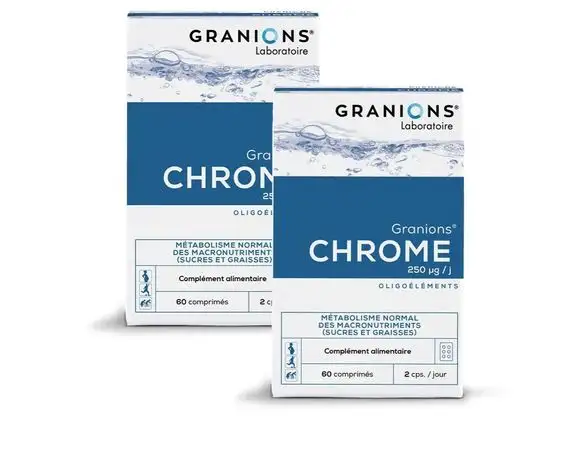 Granions Chrome 250 µg Lot de 2 x 60 Comprimés