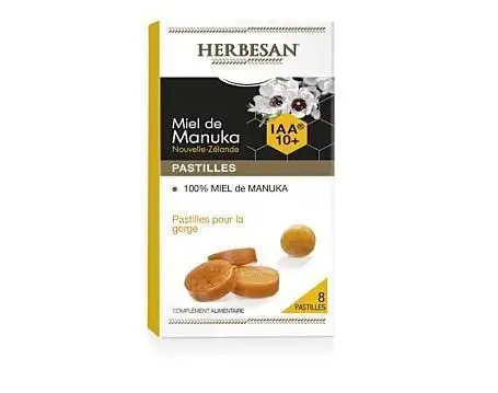 HERBESAN Miel de Manuka IAA 10+ 8 pastilles gorges