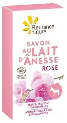 Fleurance Nature Savon Lait d'Ânesse Rose Bio 100 g