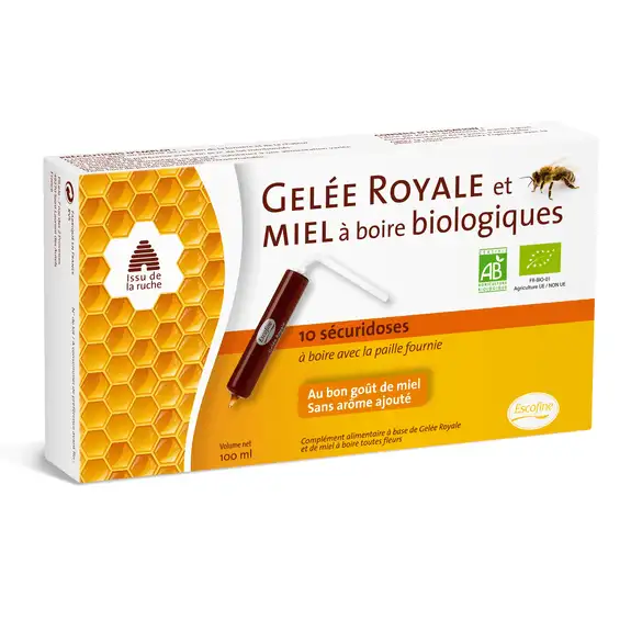 Gelée royale et miel à boire biologique 10 unidoses Pileje