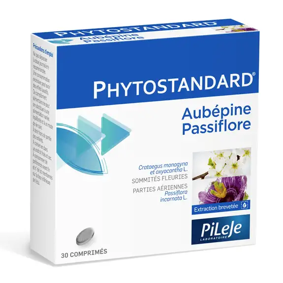 Phytostandard d'Aubépine - Passiflore 30 comprimés pileje
