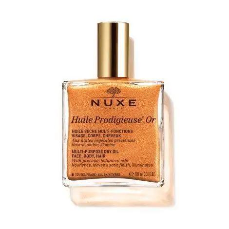 Nuxe Huile prodigieuse or 100ml Huile sèche multi usage, Effet lumière