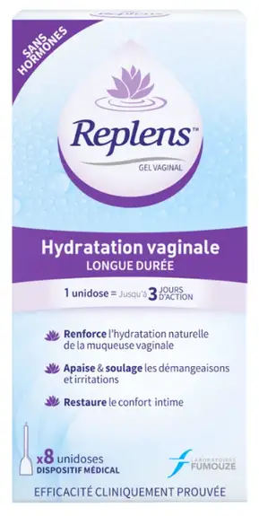 Replens - Gel Lubrifiant Vaginal Hydratant Longue Durée - par 8