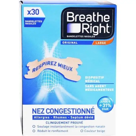 Prorhinel/ breathe right Original 30 Bandelettes