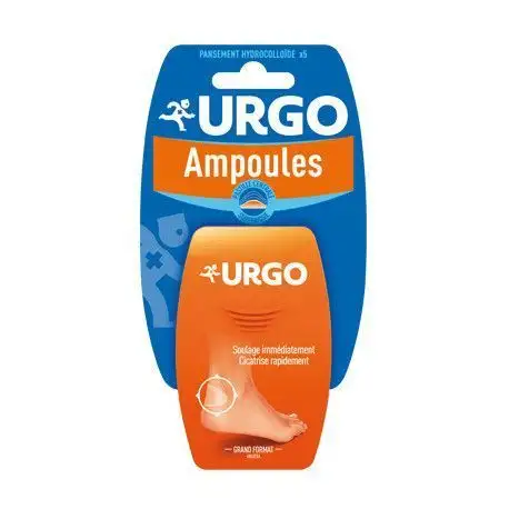 Urgo -Traitement  Ampoule talon  x5 pansements grand format