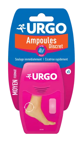 Urgo Ampoules Traitement Talon 5 Pansements Moyen Format