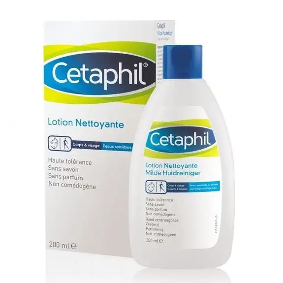 CETAPHIL Lotion nettoyante haute tolérance. Flacon de 200ml