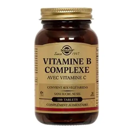 Vitamine B Complex avec vitamine C - 100 Comprimés
