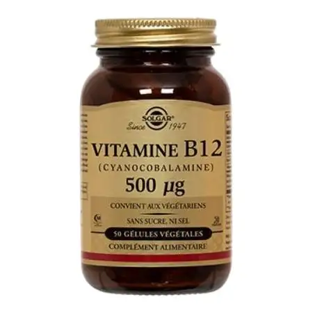 Vitamine B12 500 microgrammes - 50 gélules