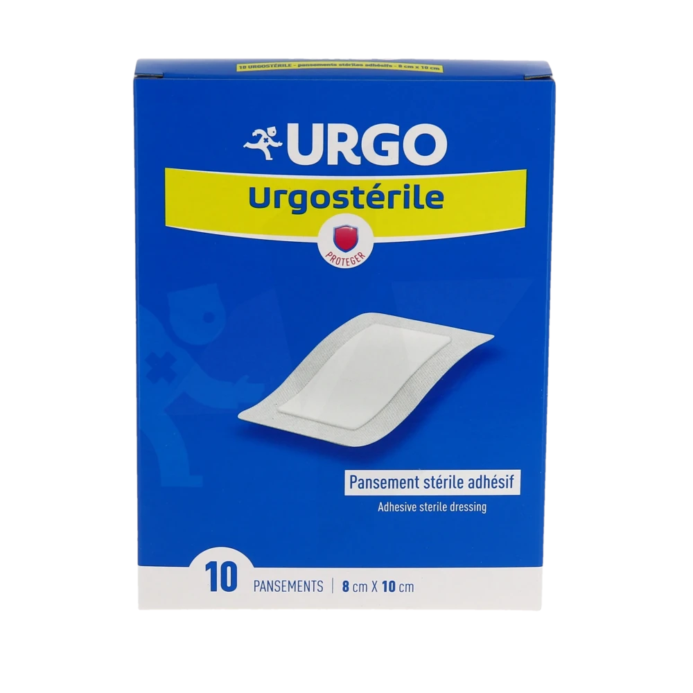 Urgostérile Pansement Adhésif Avec Compresse 7x10 Cm Boîte De 10