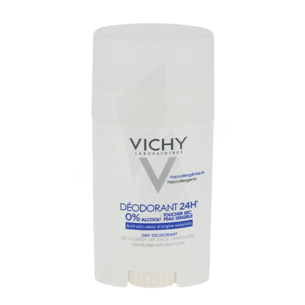 Vichy Déodorant Toucher Sec Déodorant 24h Actif Anti-odeur D'origine Naturelle Stick Stick De 40 Ml