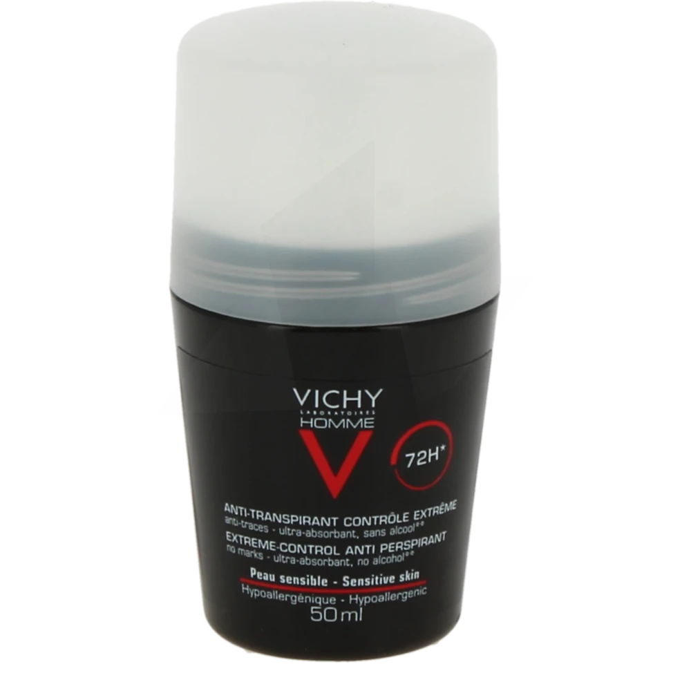 Vichy Homme Déodorant Contrôle Extrême Roll-on De 50 Ml