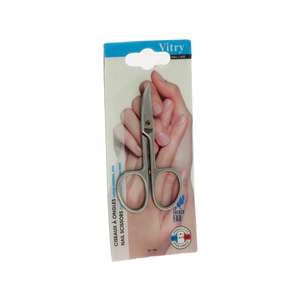Vitry Ciseaux à Ongles Lame Courbe Inox Trempé